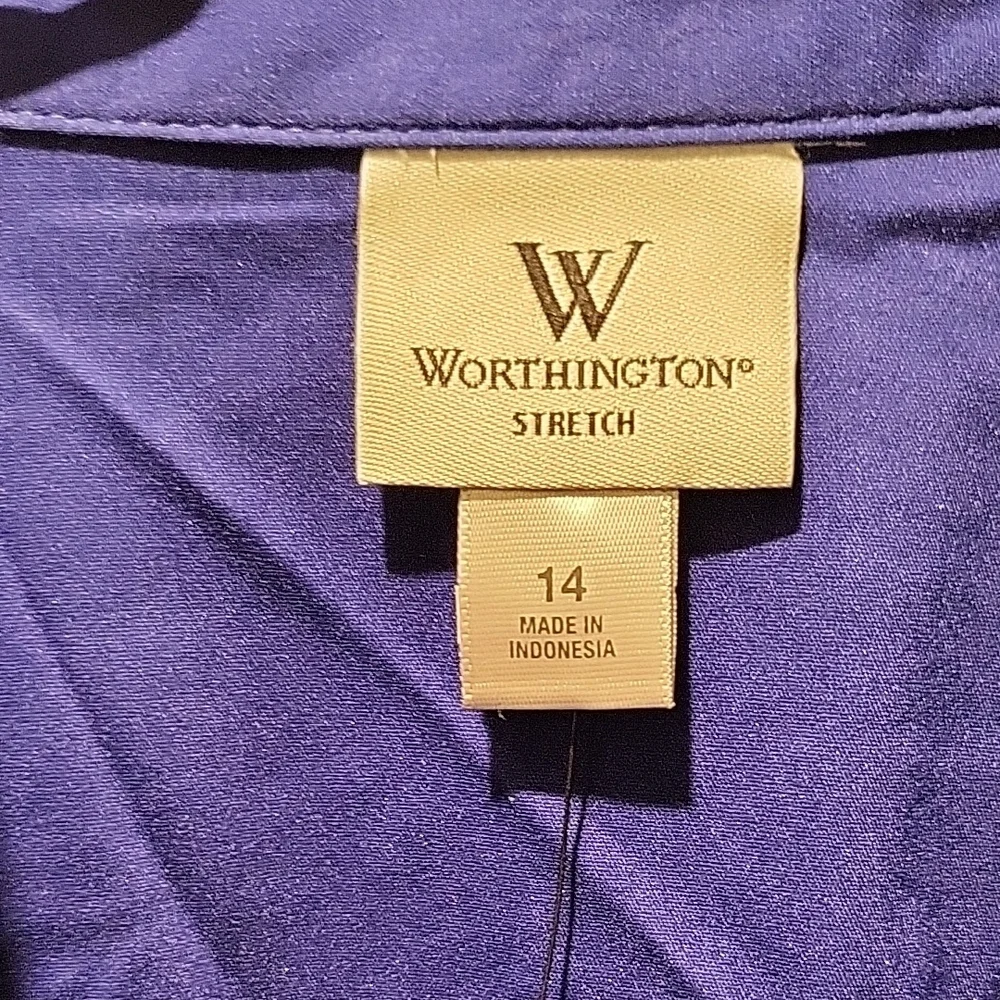 Worthington Royal Blue Short Sleeve Dress - Picture 2 of 5